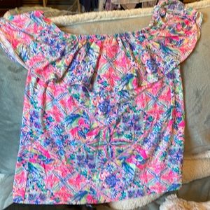 Lilly Pulitzer La Fortuna Flounced Top
